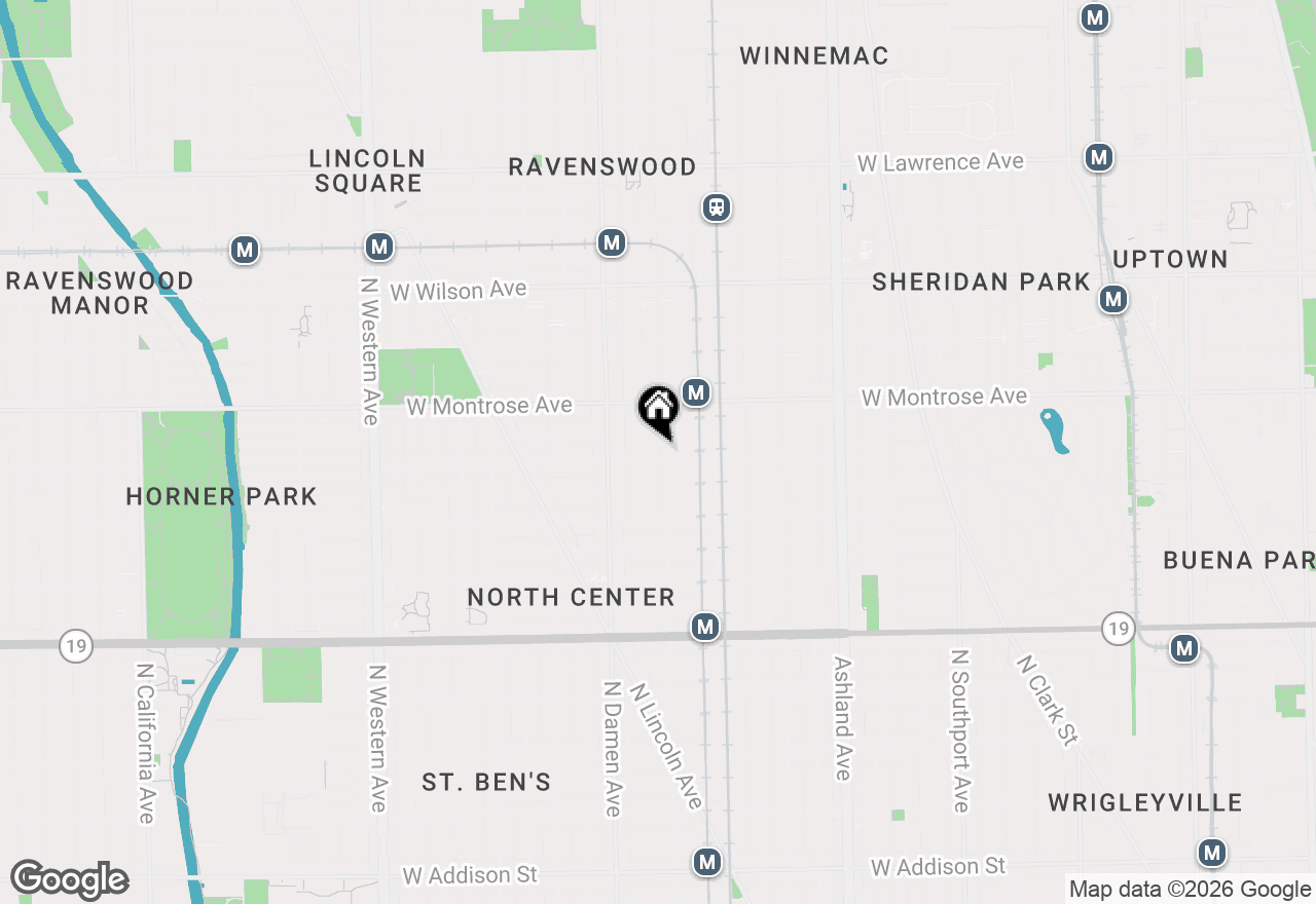 Map of 1918 W Cullom Avenue #G, Chicago, IL 60613