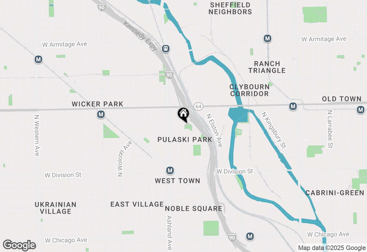 Map of 1452 N Greenview Avenue #1GF, Chicago, IL 60622