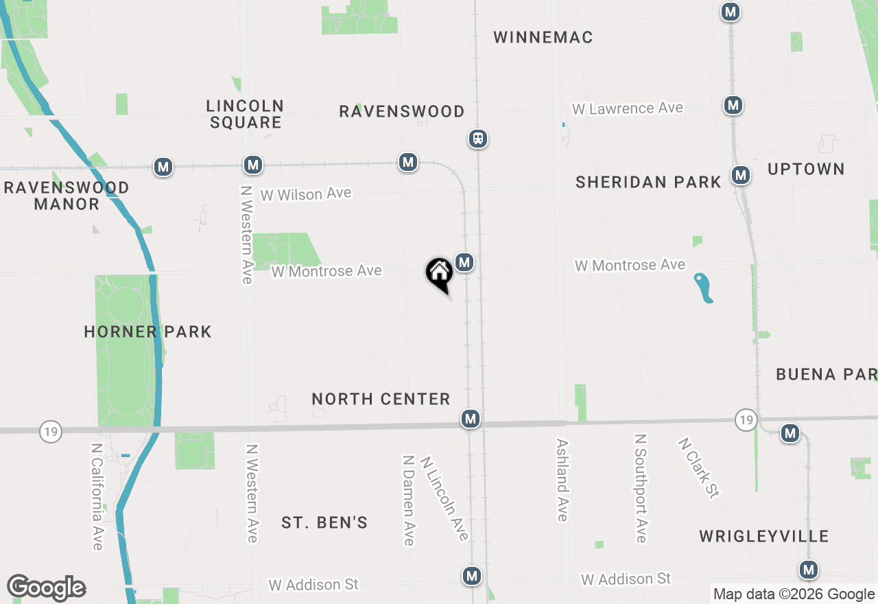 Map of 1918 W Cullom Avenue #G, Chicago, IL 60613