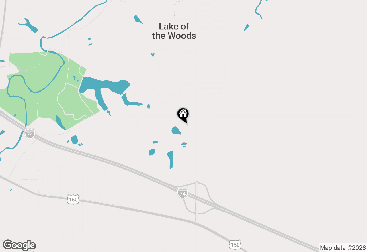 Map of 208 S Meadowhill Lane, Mahomet, IL 61853