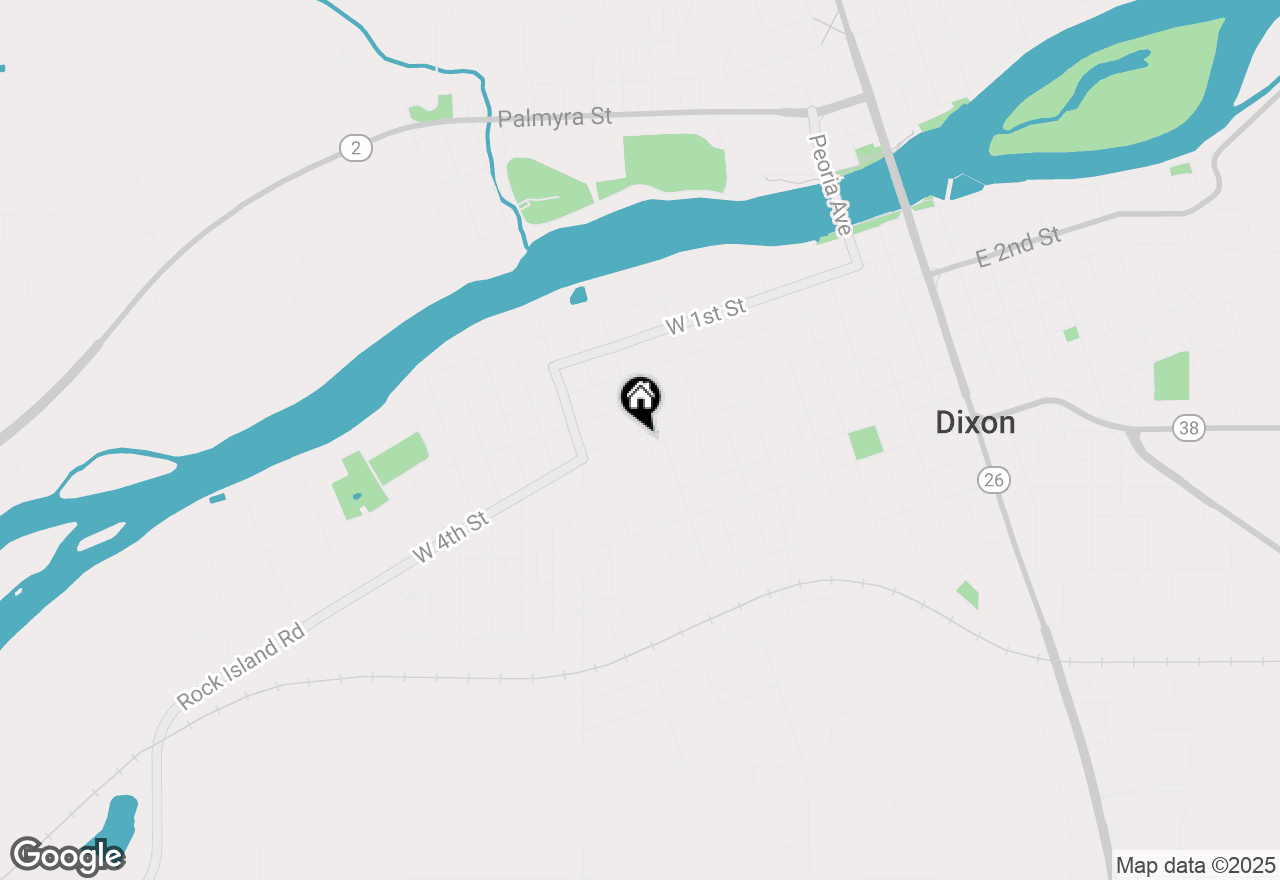 Map of 1118 W 4th Street, Dixon, IL 61021