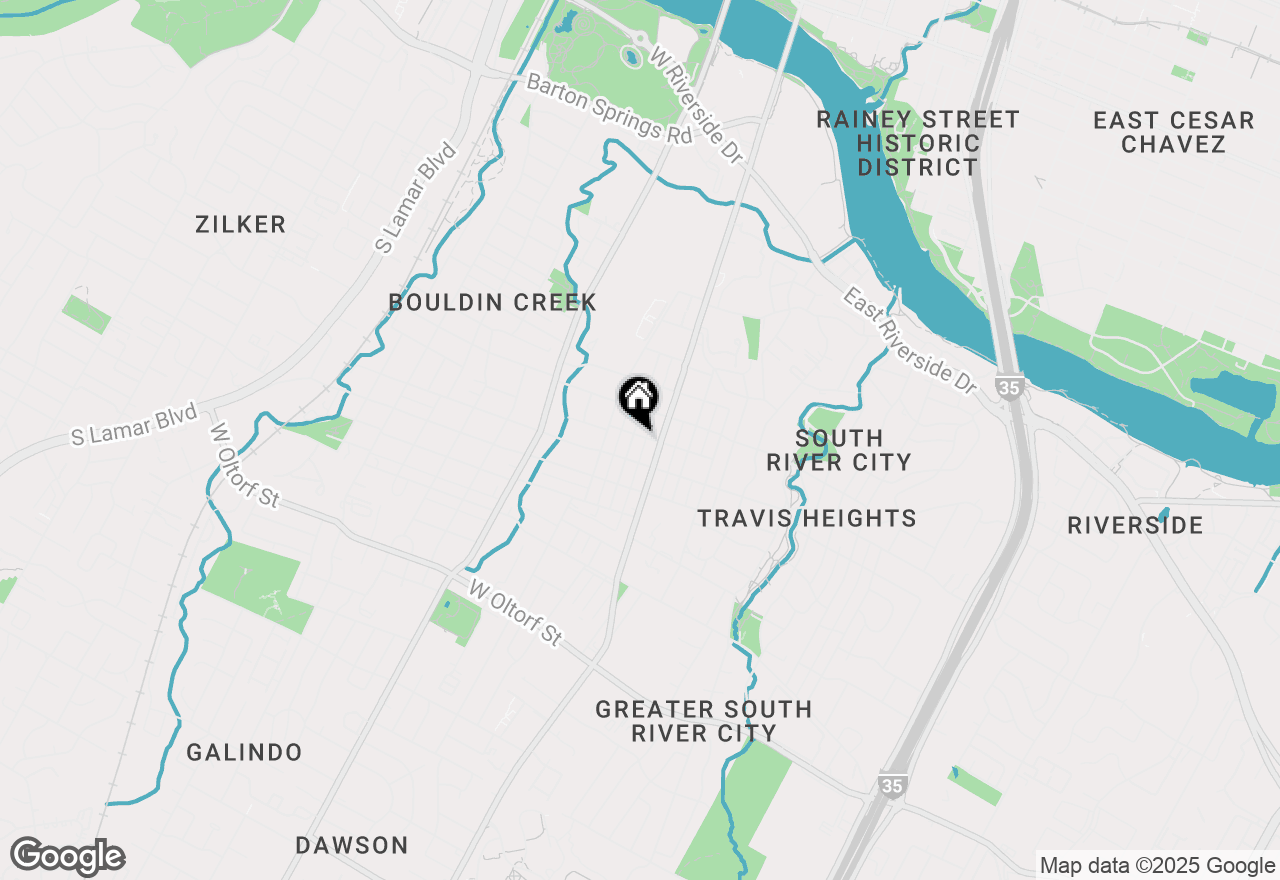 Map of 107 W Milton St, Austin, TX 78704