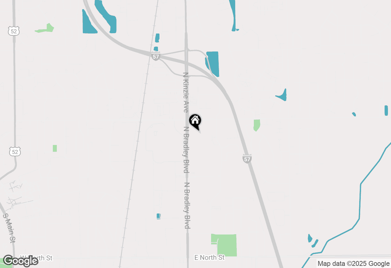 Map of 1240 N Kinzie Avenue, Bradley, IL 60915