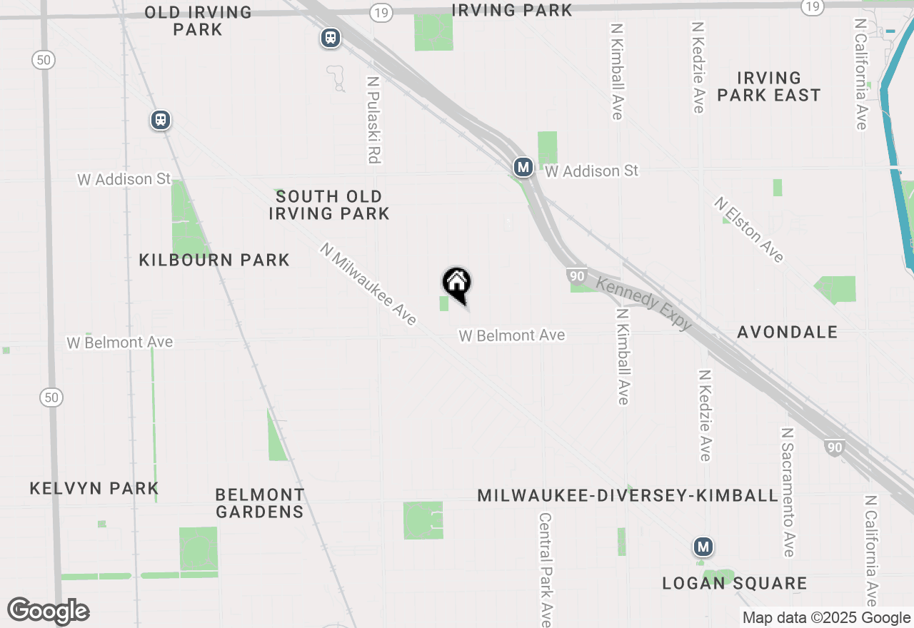 Map of 3234 N Hamlin Avenue #1R, Chicago, IL 60618