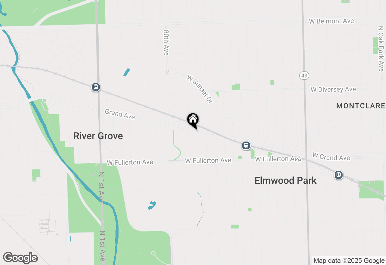 Map of 7829 W Grand Avenue, Elmwood Park, IL 60707