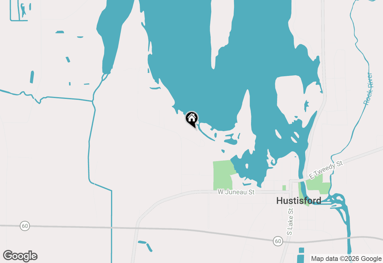 Map of W4428 E Lakeview Rd, Hustisford, WI 53034