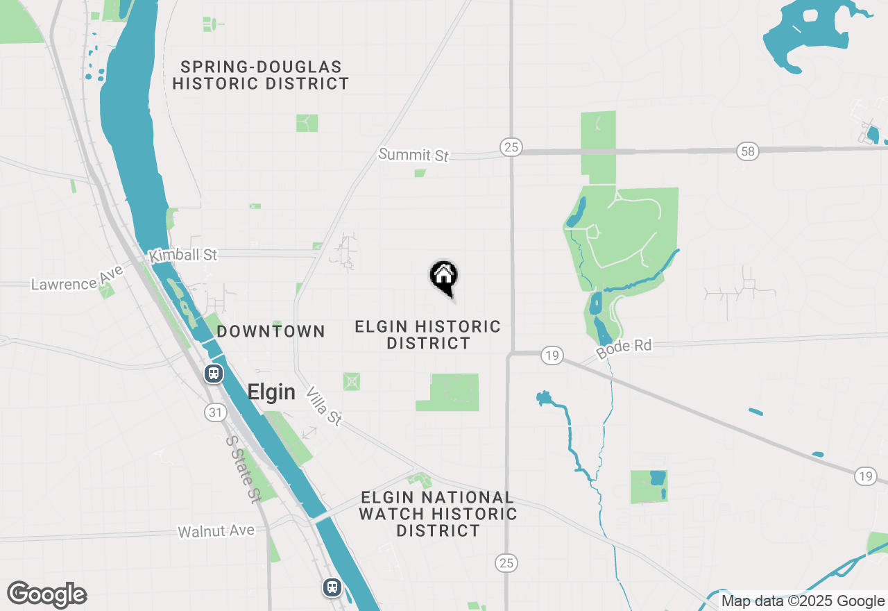 Map of 120 Hilton Place, Elgin, IL 60120
