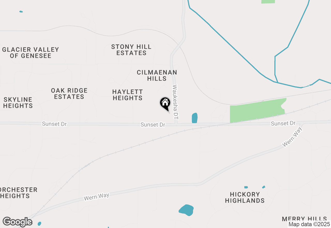 Map of S30W29010 Sunset Dr, Waukesha, WI 53189