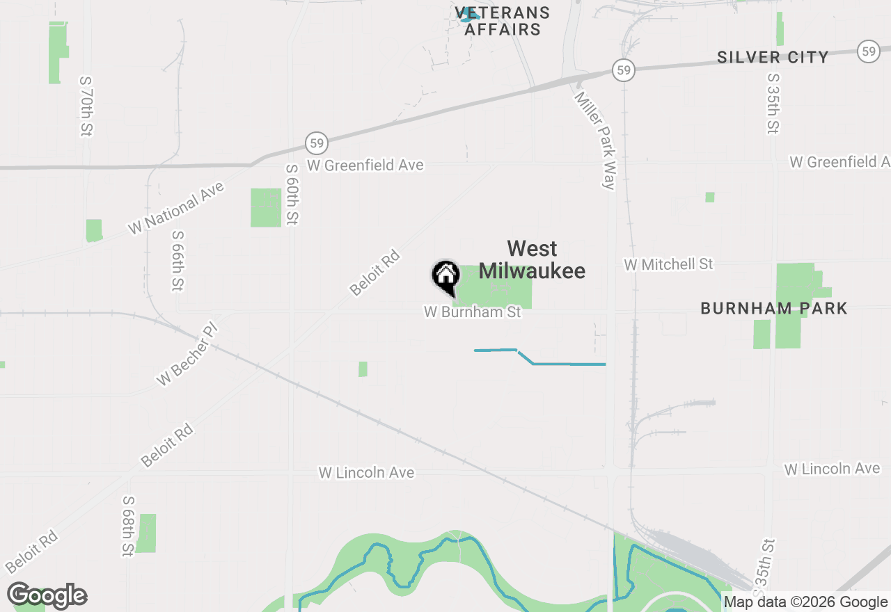 Map of 5126 W Burnham St, West Milwaukee, WI 53219