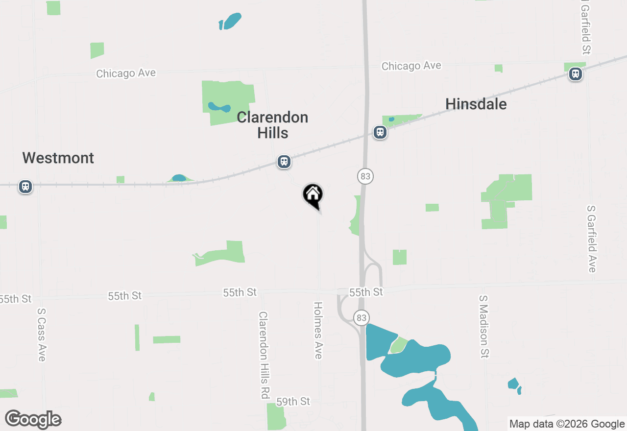 Map of 212 Holmes Avenue, Clarendon Hills, IL 60514