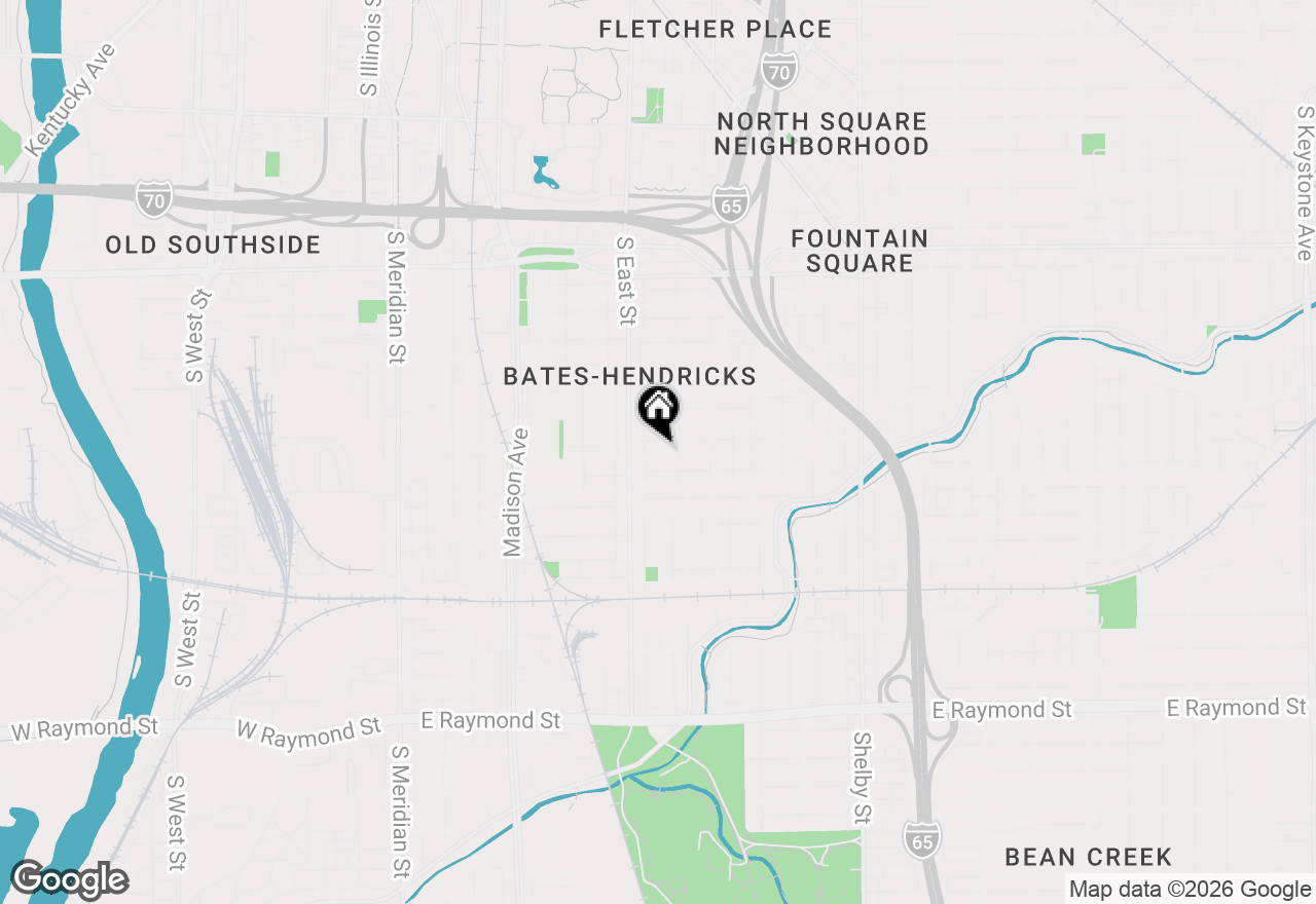 Map of 602 Lincoln Street, Indianapolis, IN 46203