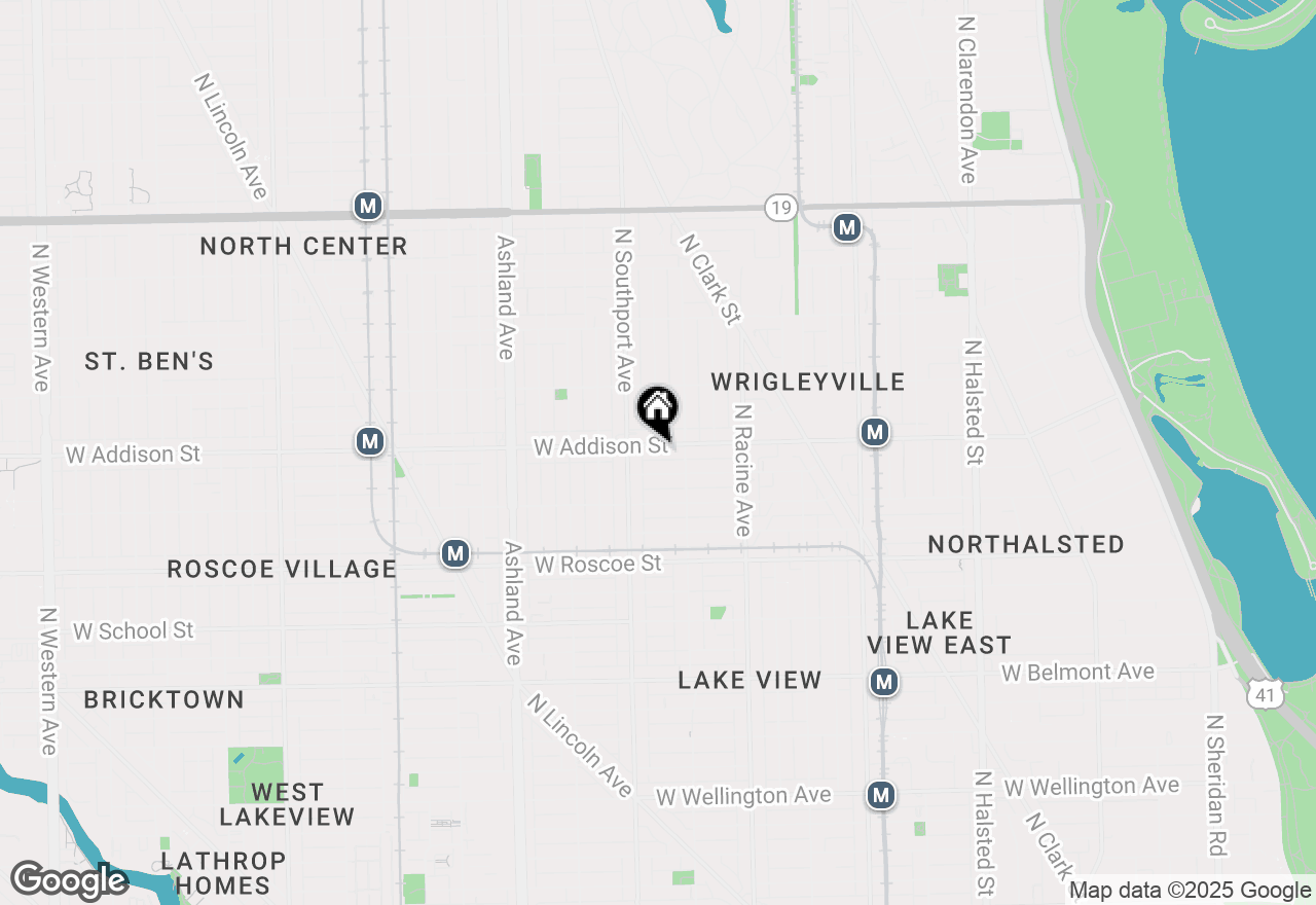 Map of 1329 W Addison Street #1A, Chicago, IL 60613