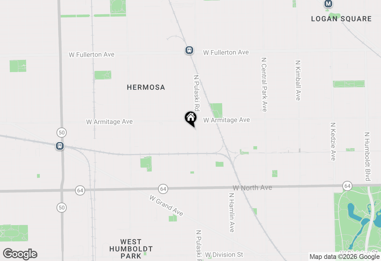 Map of 1925 N Keystone Avenue, Chicago, IL 60639