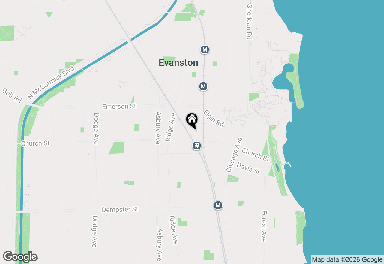 Map of 1720 Maple Avenue #1150, Evanston, IL 60201