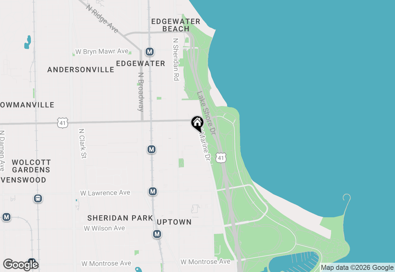 Map of 5048 N Marine Drive #F3, Chicago, IL 60640