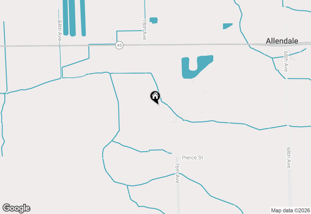 Map of 7738 Hawkin Street, Allendale, MI 49401