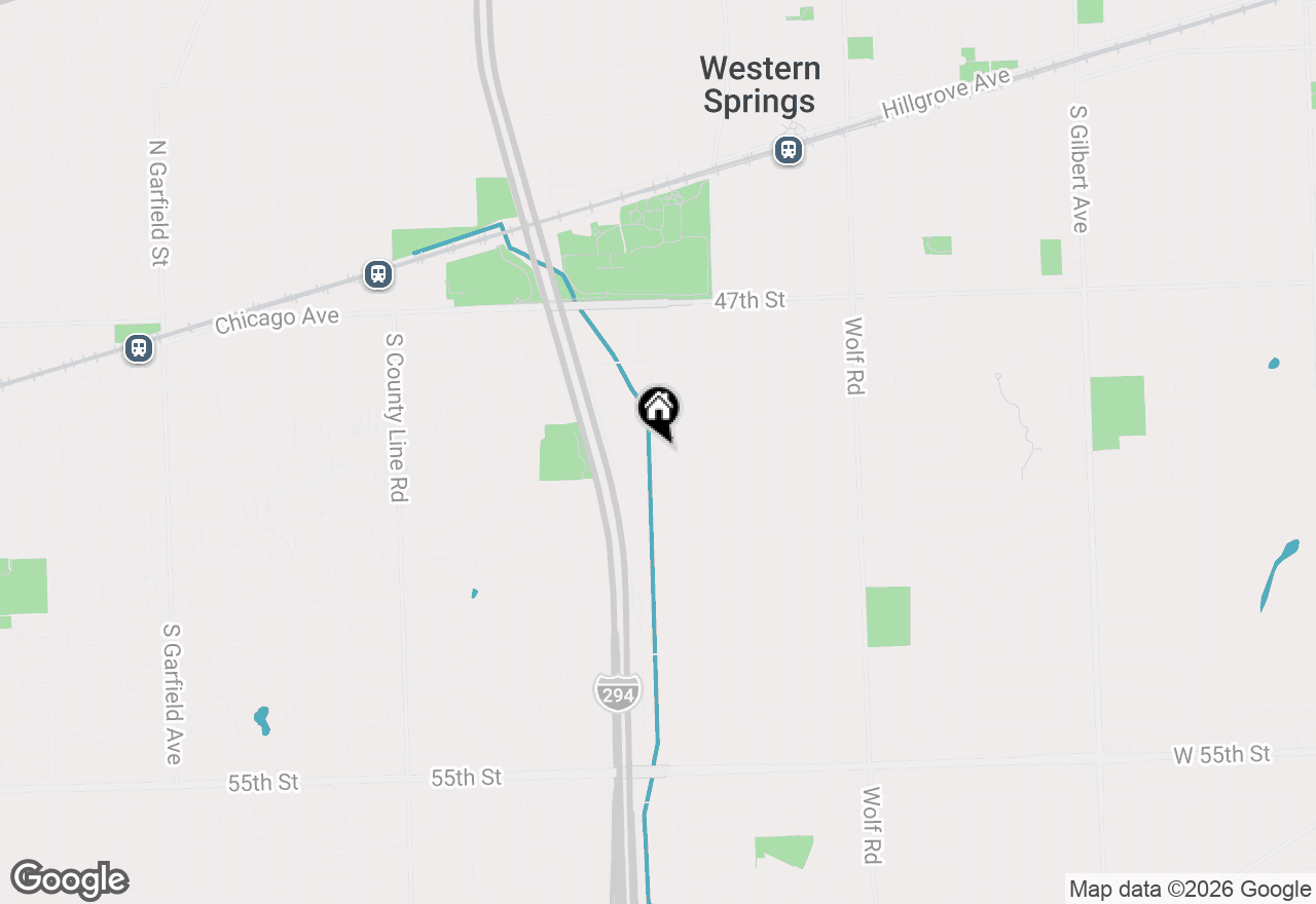 Map of (Address confidential), Western Springs, Illinois 60558