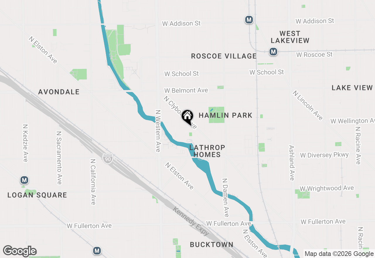 Map of 2214 W Oakdale Avenue, Chicago, IL 60618
