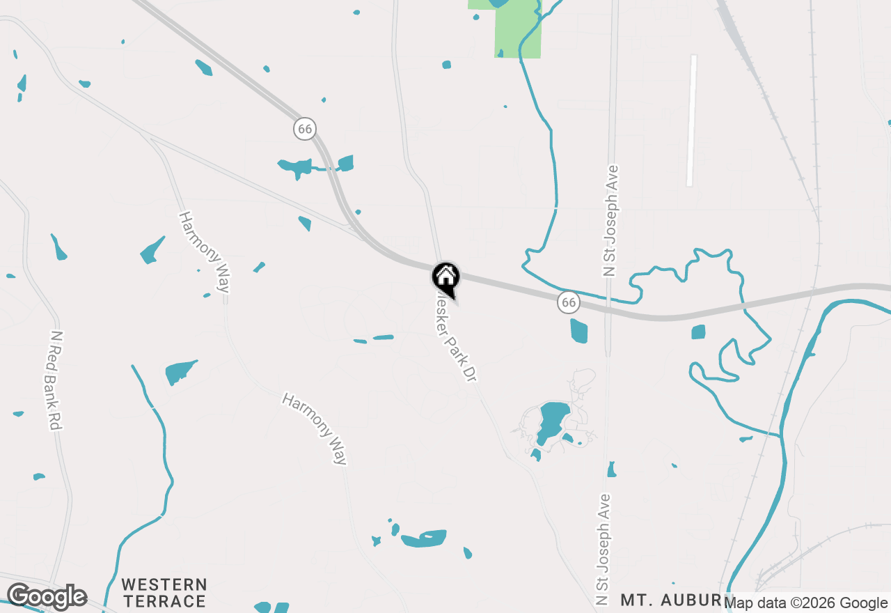 Map of 2601 Mesker Park Drive, Evansville, IN 47720