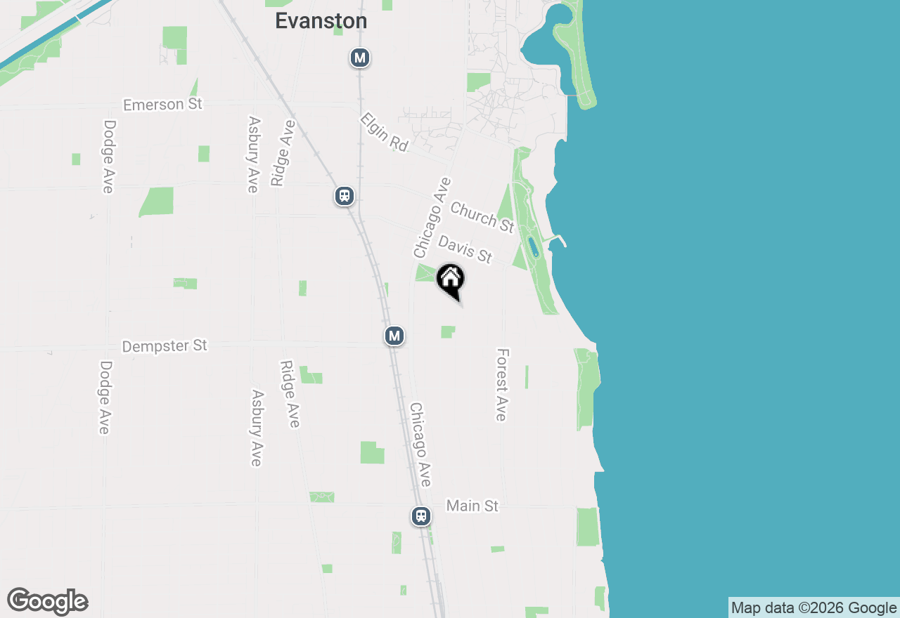 Map of 425 Greenwood Street #1E, Evanston, IL 60201