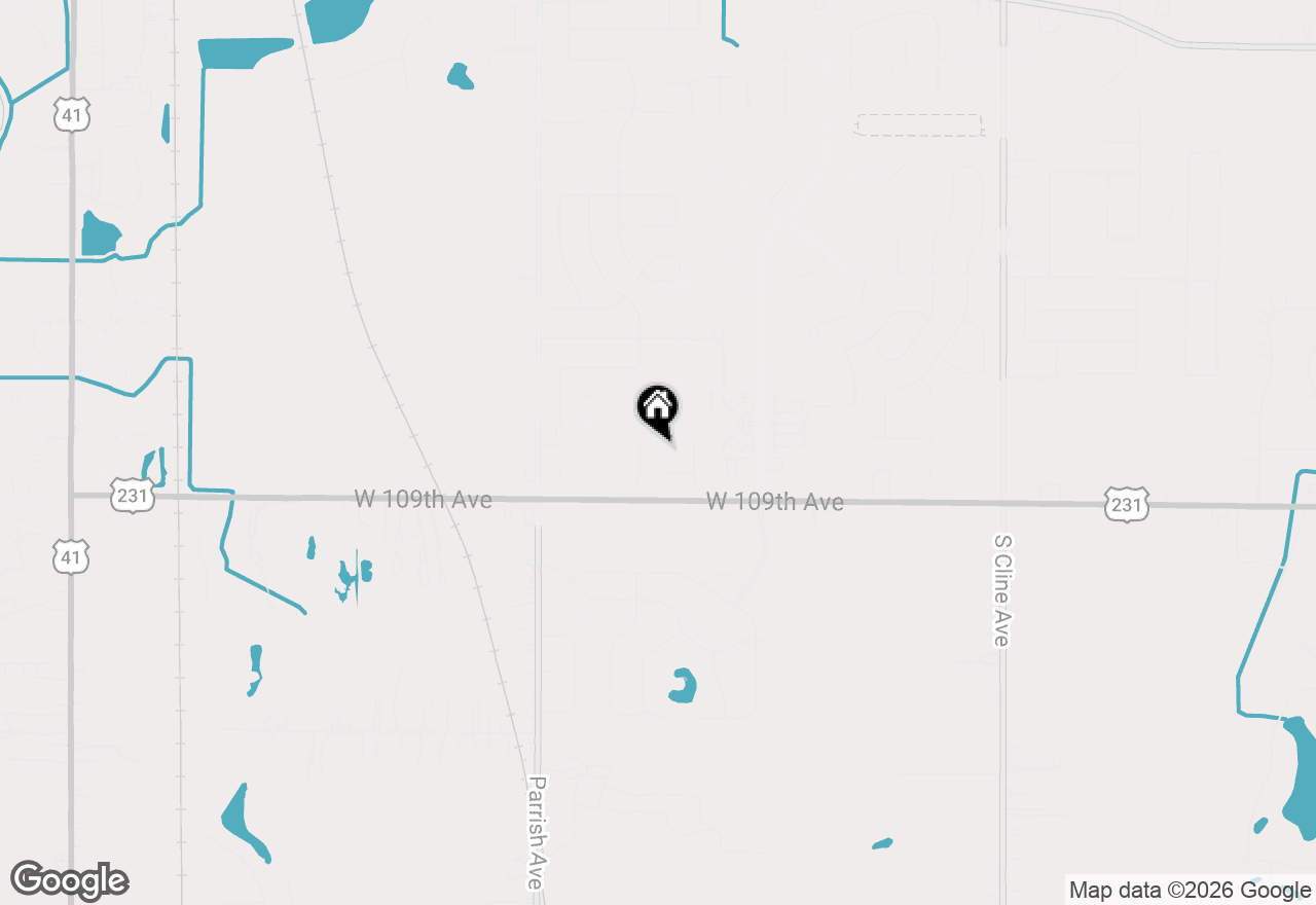 Map of 9185 W 107th Place, St. John, IN 46373
