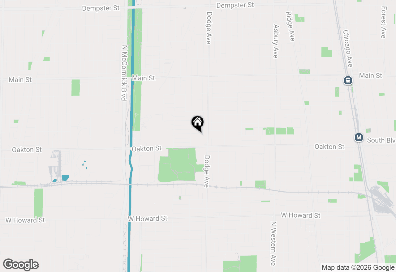 Map of 1927 Warren Street, Evanston, IL 60202