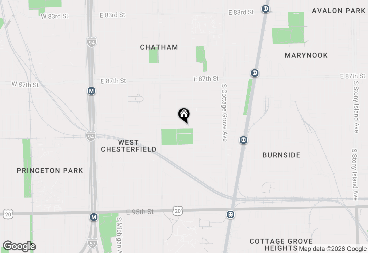 Map of 524 E 90th Street, Chicago, IL 60619