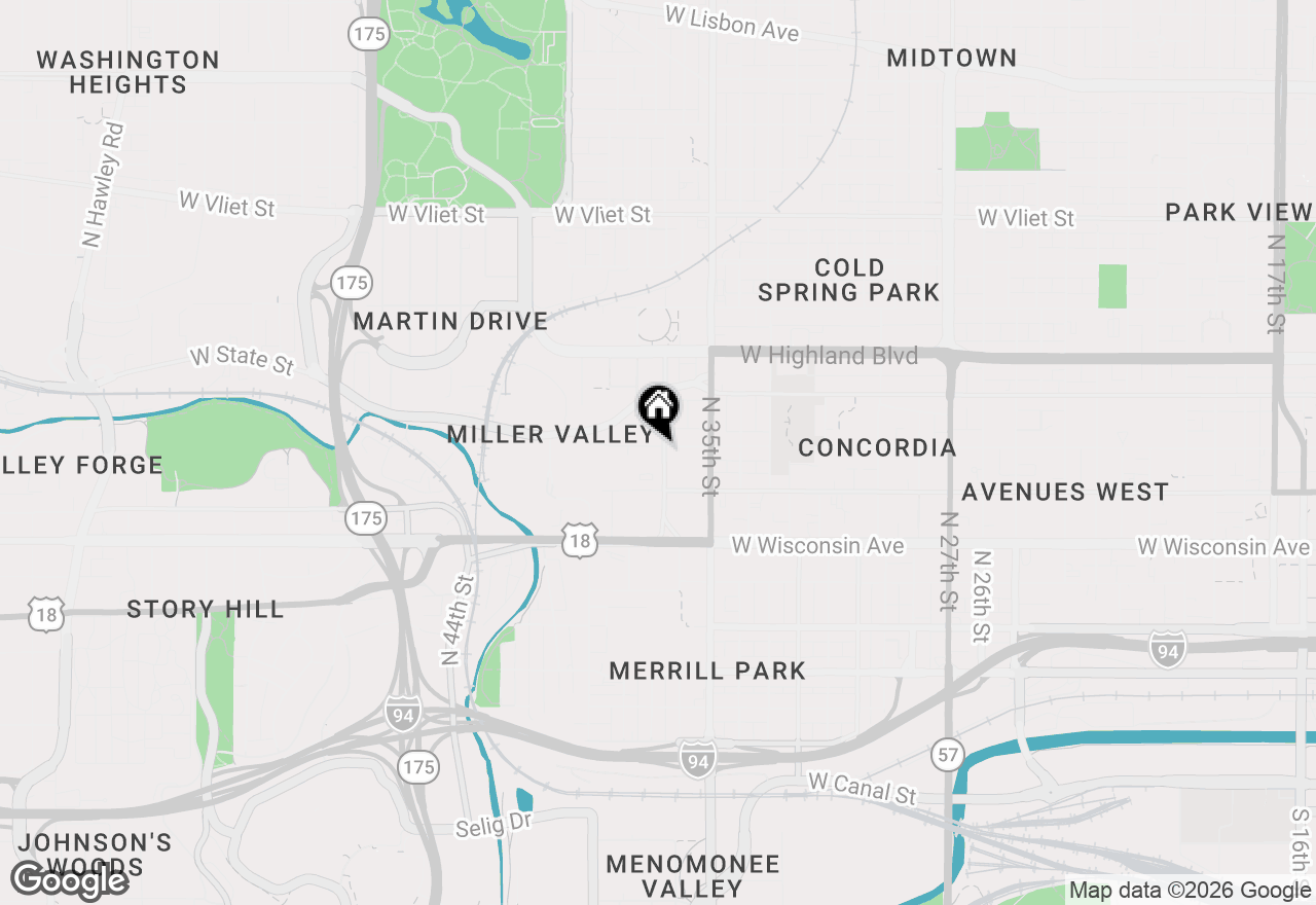 Map of 3701 W Kilbourn Ave, Milwaukee, WI 53208