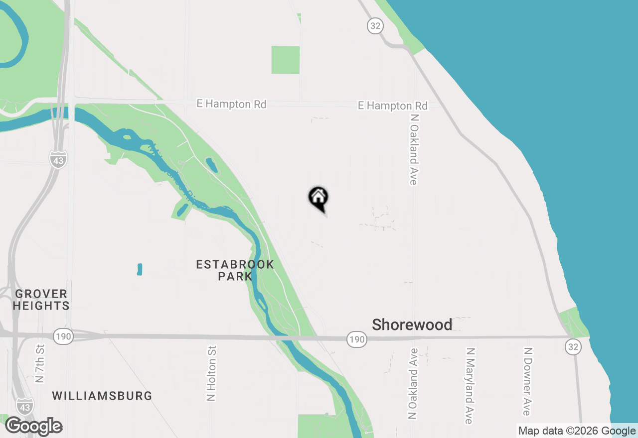 Map of 4400 N Wildwood Ave, Shorewood, WI 53211