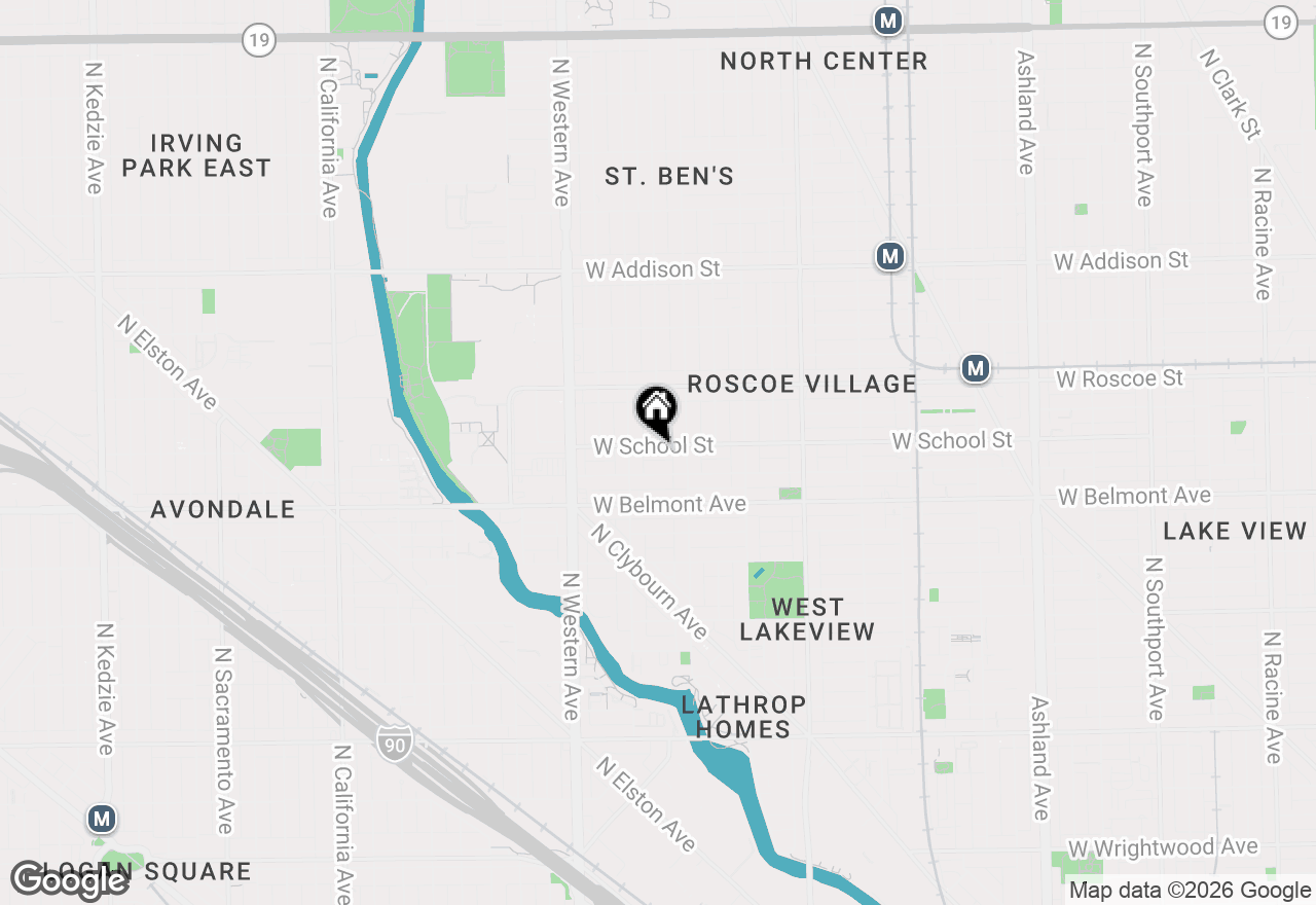 Map of (Address confidential), Chicago, Illinois 60618