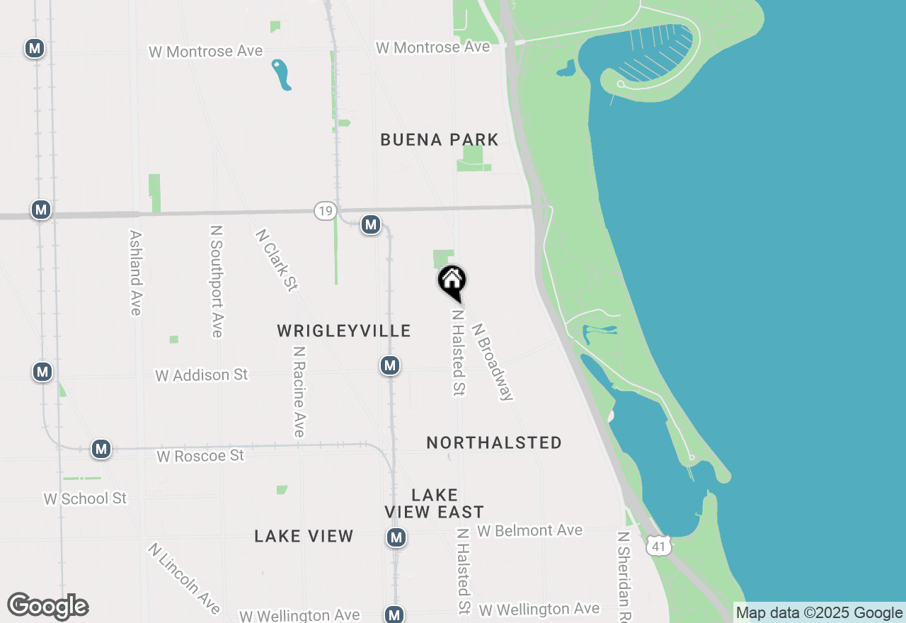 Map of 807 W Bradley Place #2, Chicago, IL 60613