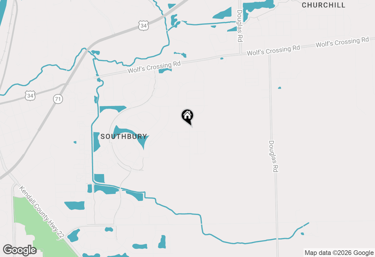 Map of 203 Piper Glen Avenue, Oswego, IL 60543