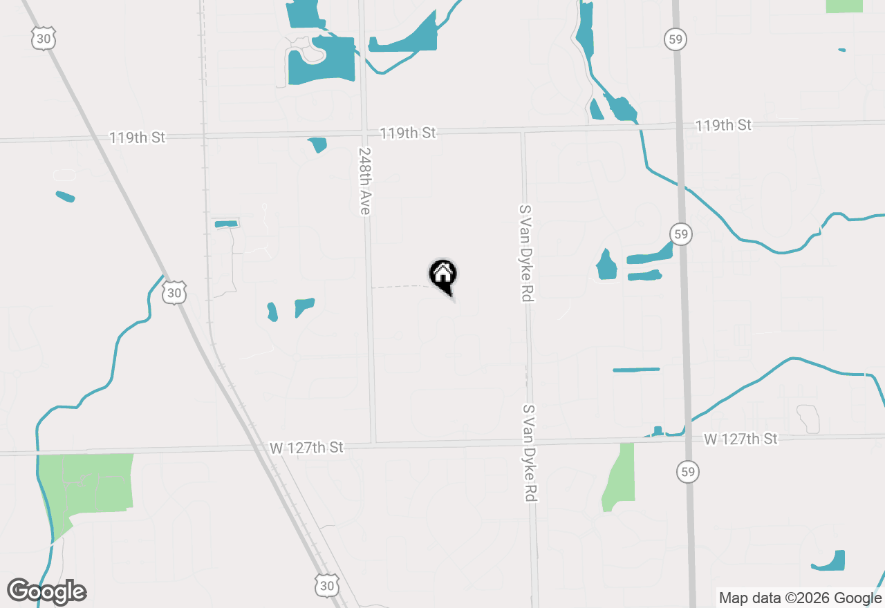 Map of 12361 S Meridian Lane, Plainfield, IL 60585