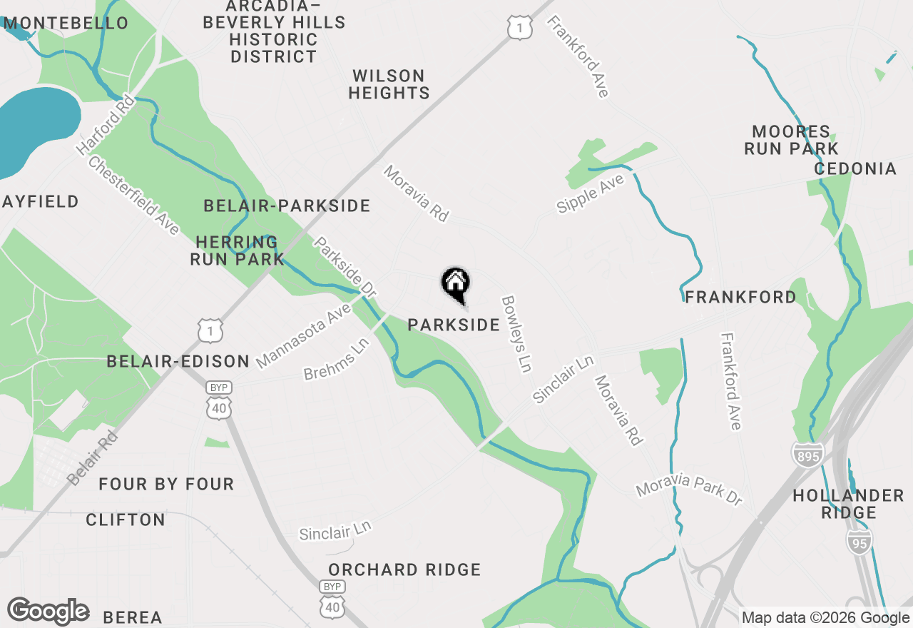 Map of 4629 Chatford Avenue, Baltimore, MD 21206