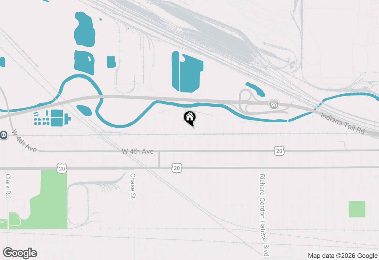 Map of 263 Rutledge Street, Gary, IN 46404