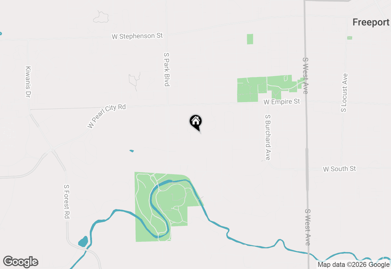 Map of 1407 Bolkinwood Drive, Freeport, IL 61032