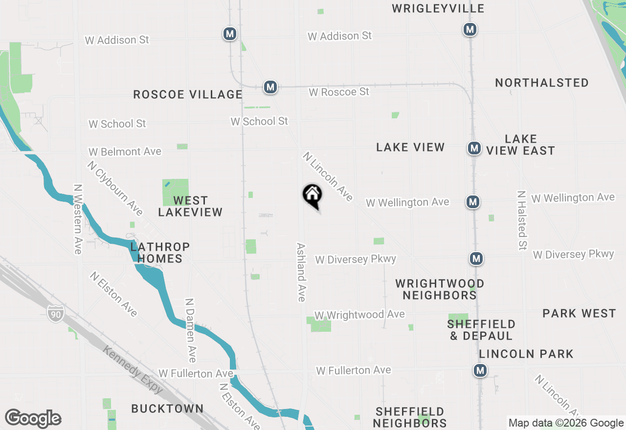Map of 1532 W Oakdale Avenue, Chicago, IL 60657