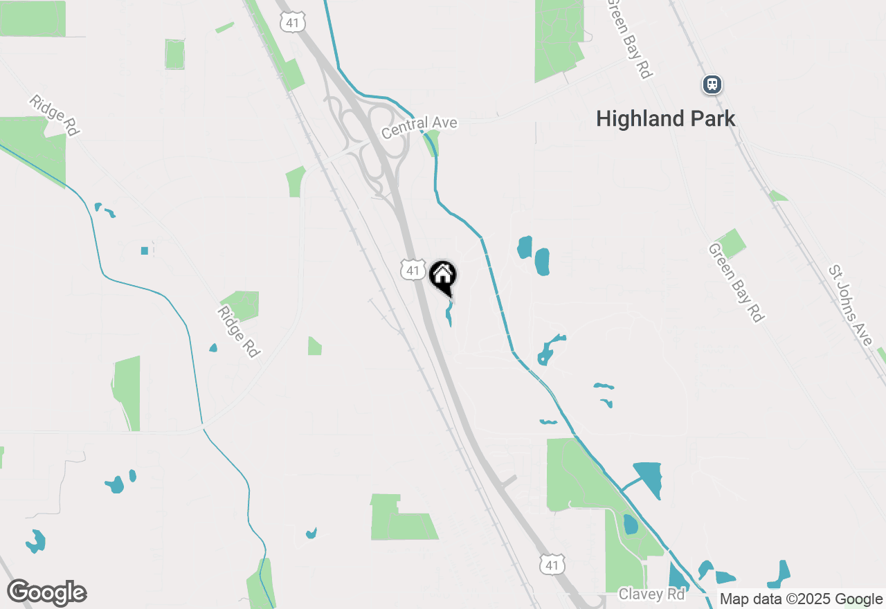 Map of 1087 Deerfield Place, Highland Park, IL 60035