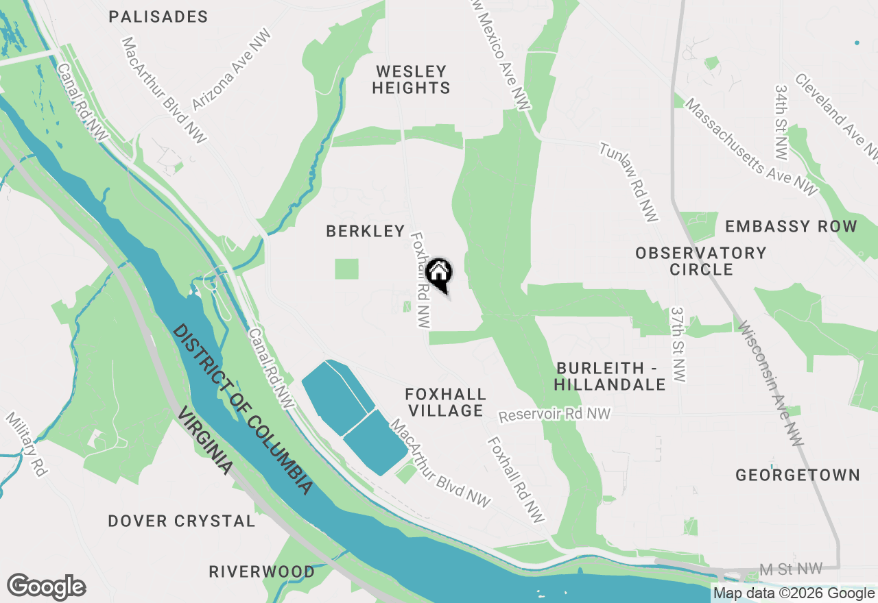 Map of 2109 Dunmore Lane Nw, Washington, DC 20007