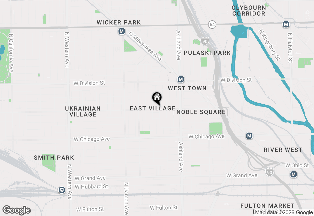 Map of 1744 W Augusta Boulevard #3, Chicago, IL 60622