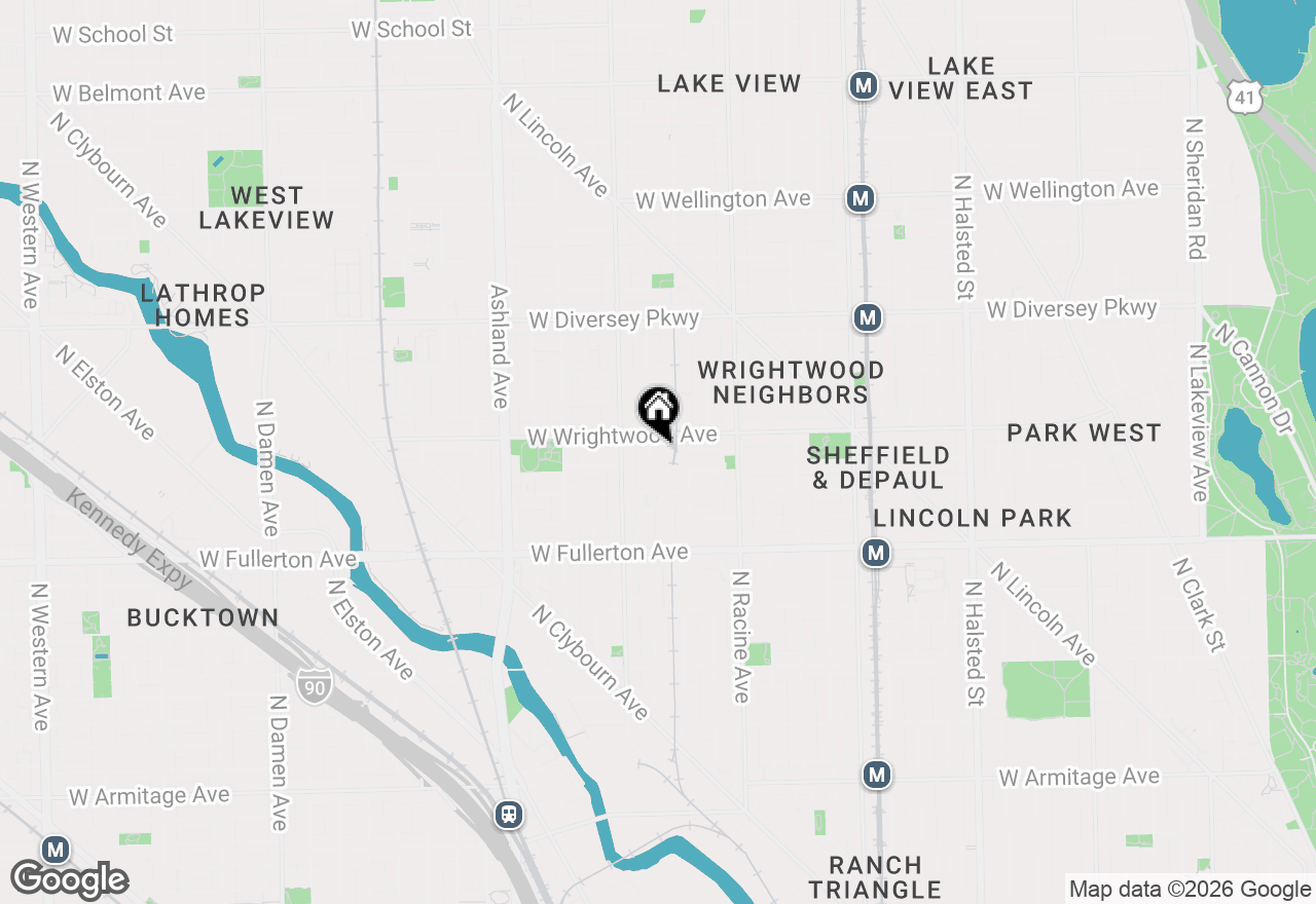 Map of 2541 N Wayne Avenue #1S, Chicago, IL 60614