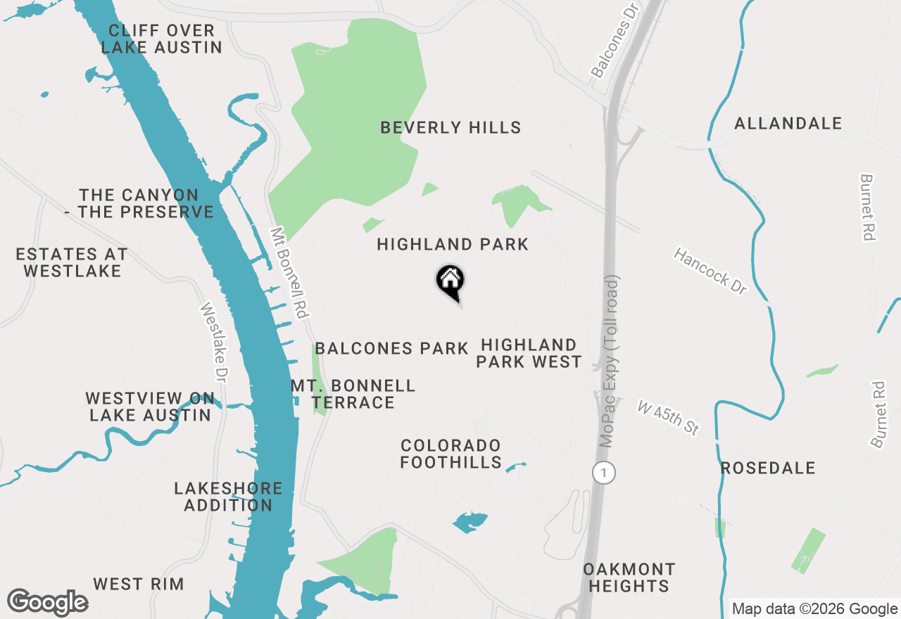 Map of 4509 Edgemont Dr, Austin, TX 78731