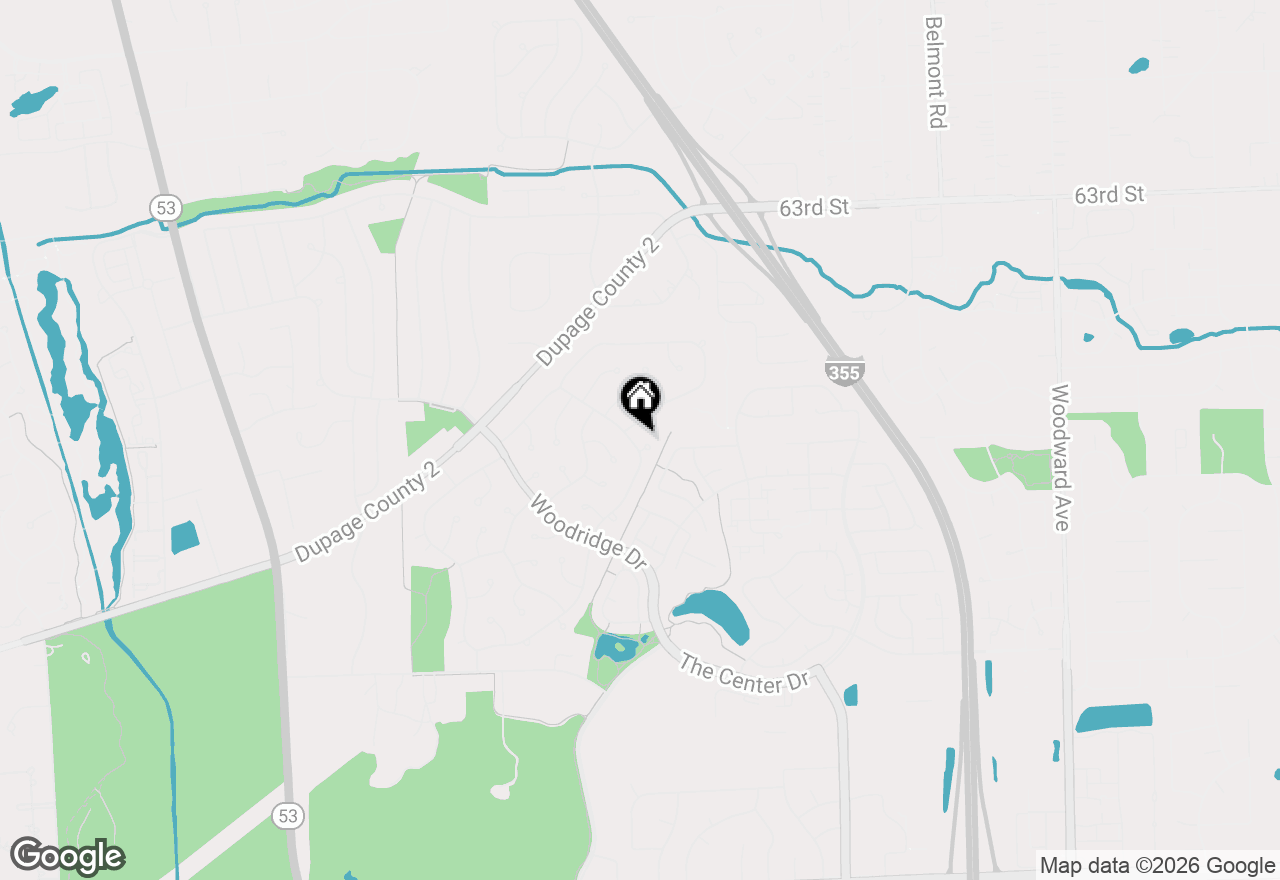 Map of 1 Westmoreland Court, Woodridge, IL 60517