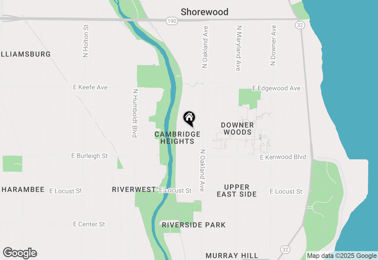 Map of 1611 E Hartford Ave, Milwaukee, WI 53211