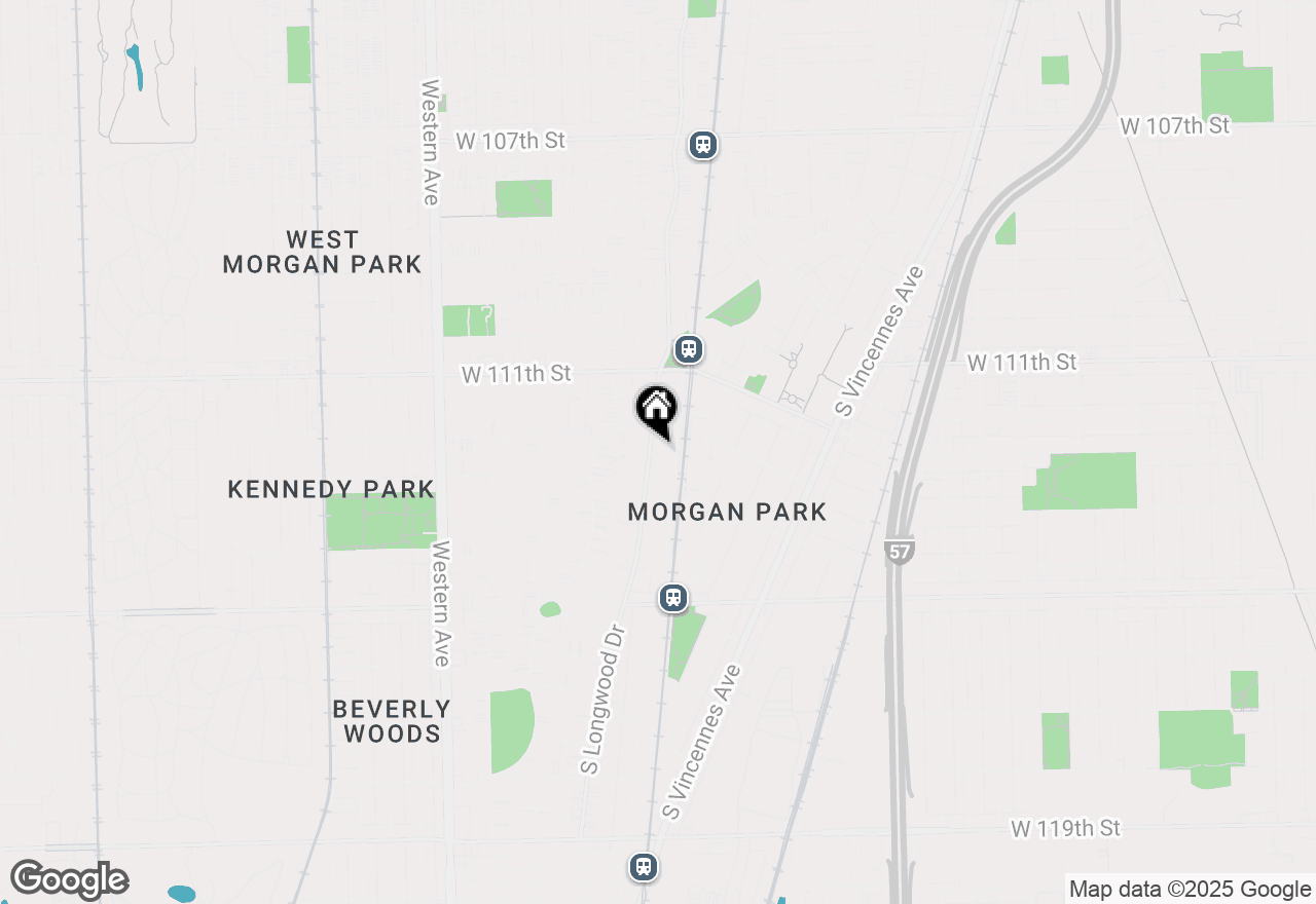 Map of 11215 S Longwood Drive, Chicago, IL 60643