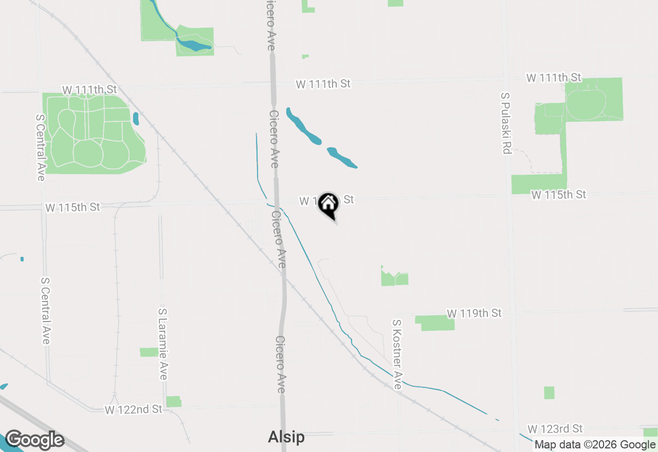 Map of 11555 S Lee Road, Alsip, IL 60803