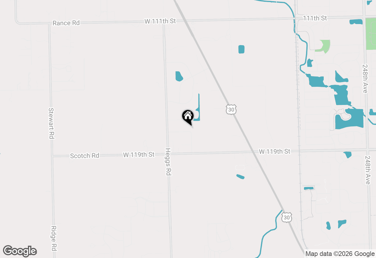 Map of 25860 Prairie Hill Lane, Plainfield, IL 60585