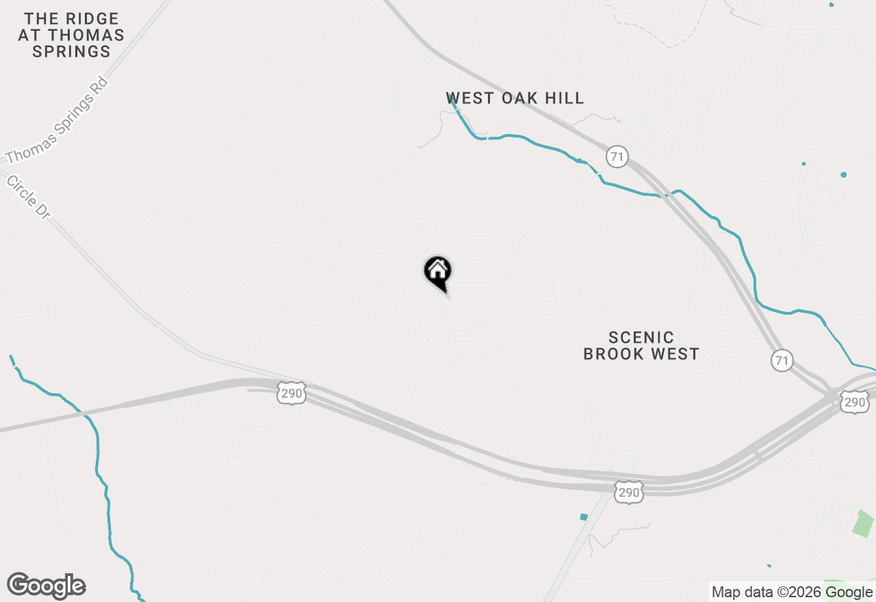 Map of 8502 Hanbridge Ln, Austin, TX 78736