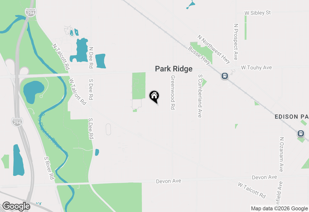 Map of 327 S Knight Avenue, Park Ridge, IL 60068