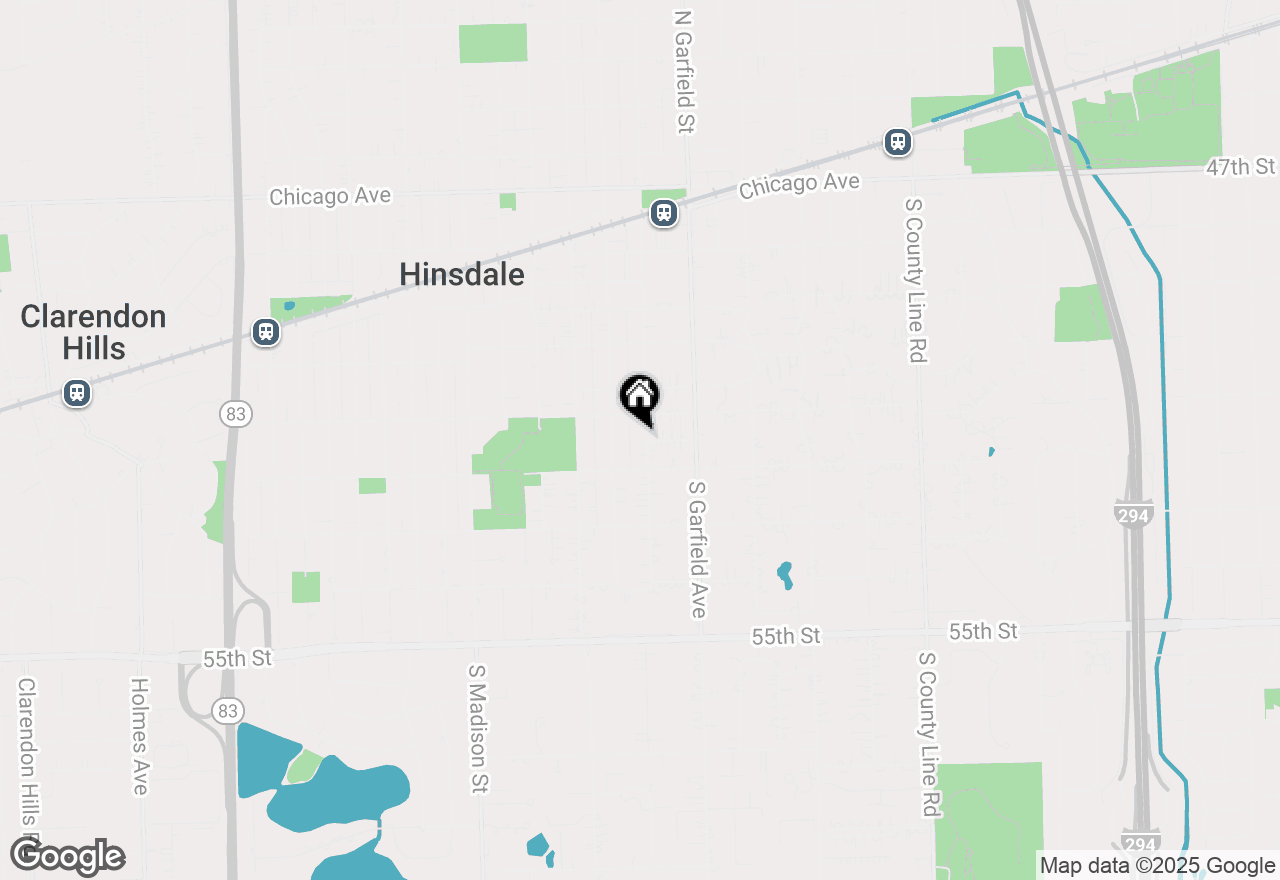 Map of 622 S Washington Street, Hinsdale, IL 60521